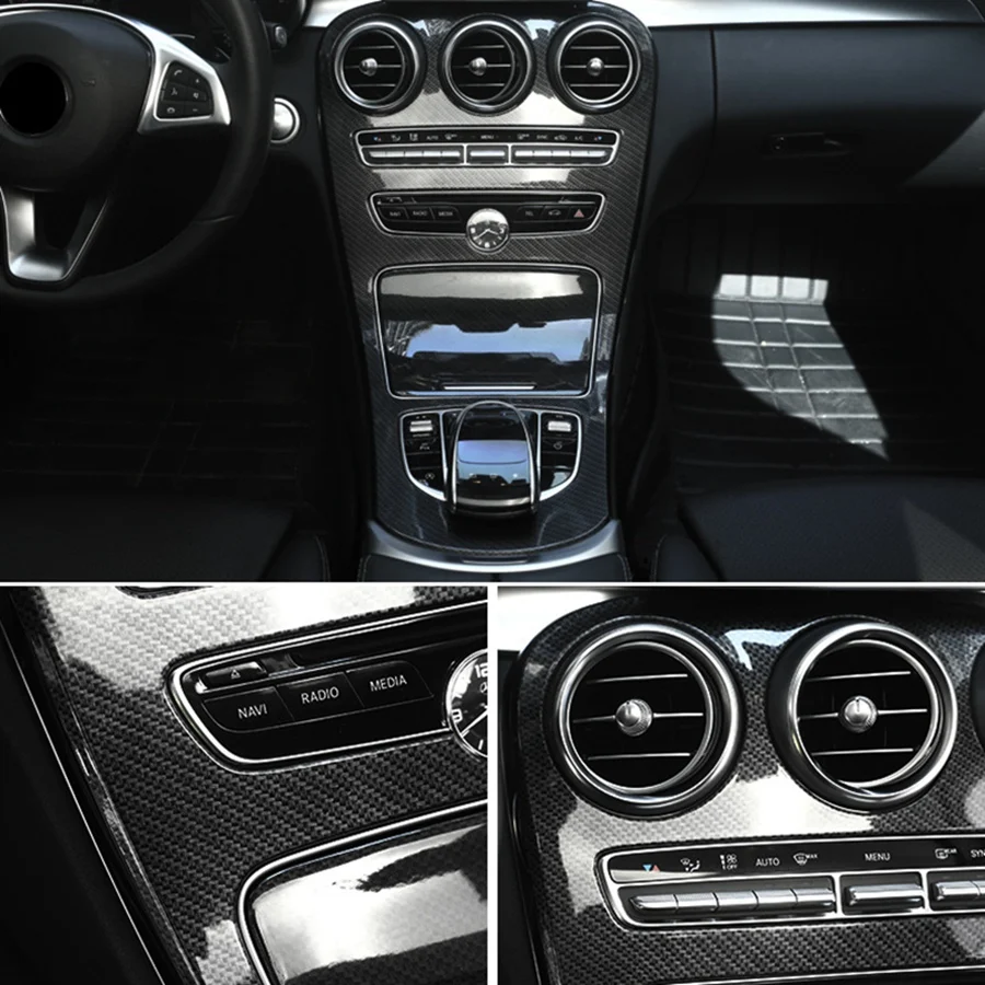 

A73Q-For C-Class W205 GLC X253 Center Console Panel Sticker
