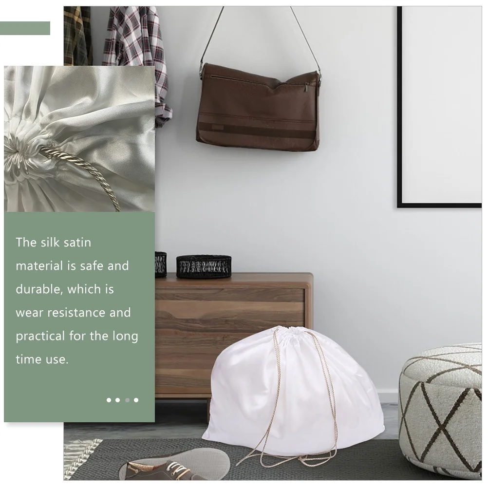 

6pcs Dustproof Storage Bags Silk Satin Drawstring Pouches For Jewelry Candy Gift Wrapping Party Favors Travel Organizing