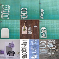 Etykieta wykrawacze szablony do cięcia metalu Scrapbooking Album Diy stempel karta papierowa wzór tłoczenia nóż do rękodzieła formy