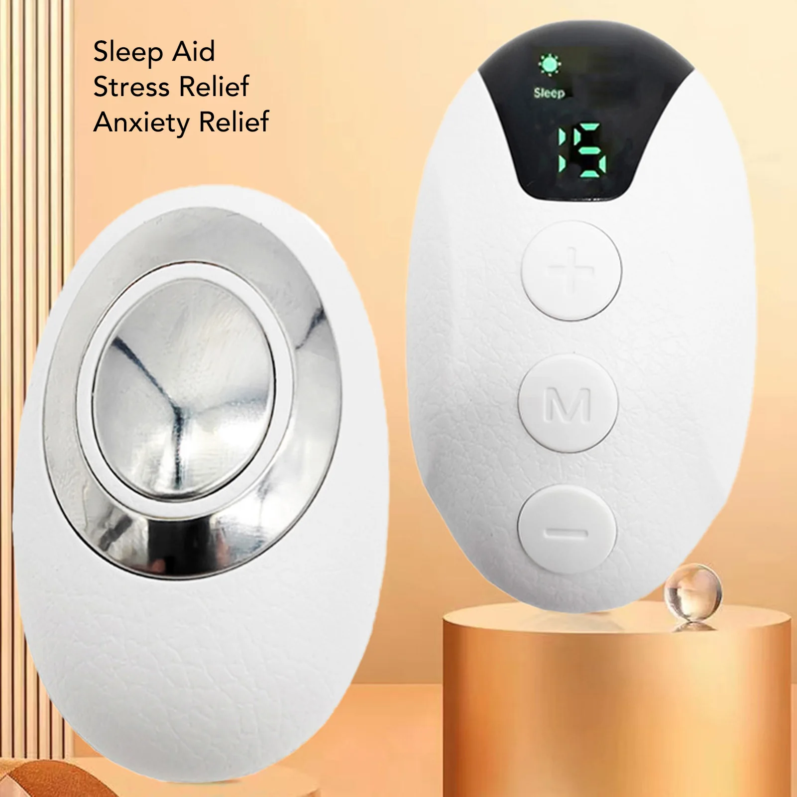 Sleep Aid Device, Rechargeable Microcurrent Pulse Relaxing Handheld Sleeping Aid with HD Digital Display for Insomnia for Travel