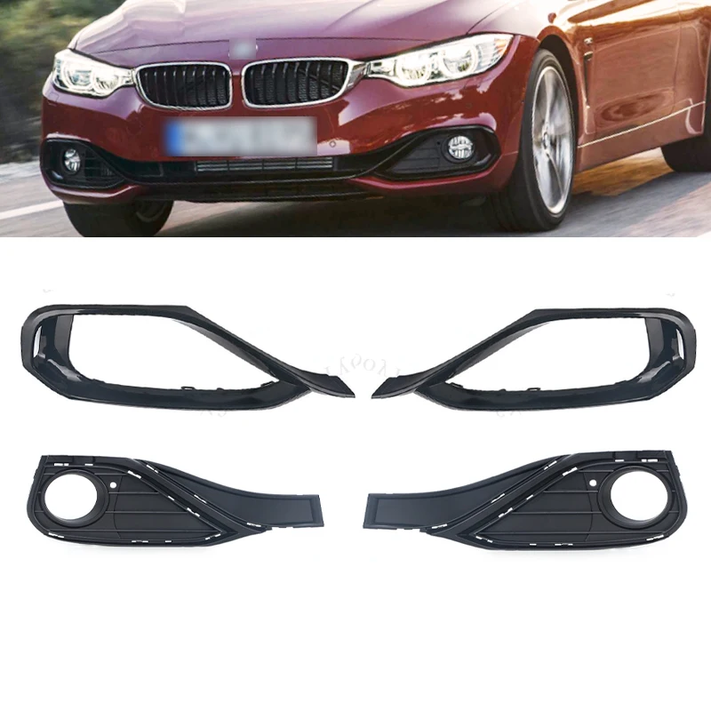 Auto Mistlicht Trim Griill Voor Bmw 4 Series F32 F33 F36 2013 2014 2015 2016 Mistlicht Motorkap Frame Cover 51117294834 51117294833