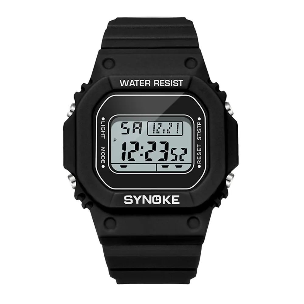 SYNOKE Outdoor Military Digital Watch For Men Fashion Retro Men Watch Sports Waterproof Men Watch Multifunctional Luminous