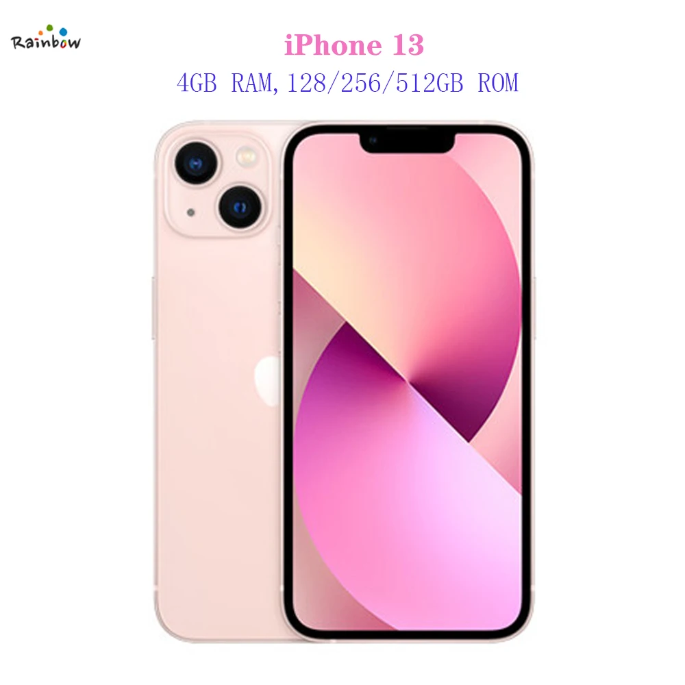 Apple-iPhone 13携帯電話,顔識別,オリジナル,128GB, 512GB, 5g lte,NFC,iOS,a15,バイオニック,ヘキサコア,6.1インチ,12mpおよび12mp 3240mah