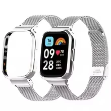 For Redmi Watch 3 Active Metal Strap Case Protector for redmi watch 3 active Bracelet+Protect Cover for redmi 3 Lite Wristband