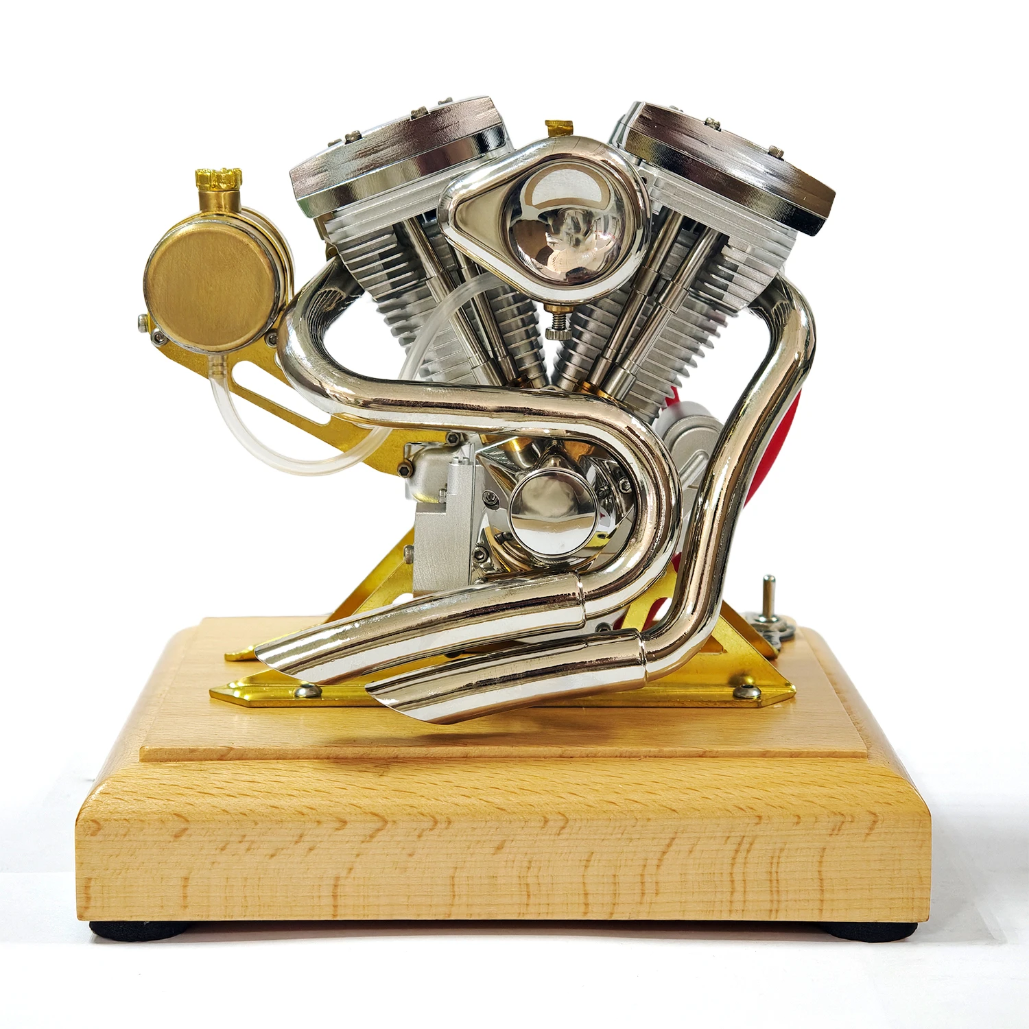 

Четырехтактный двухцилиндровый двигатель для мотоцикла 4.2 куб. см, модель CDI с электронным зажиганием, металлический корпус