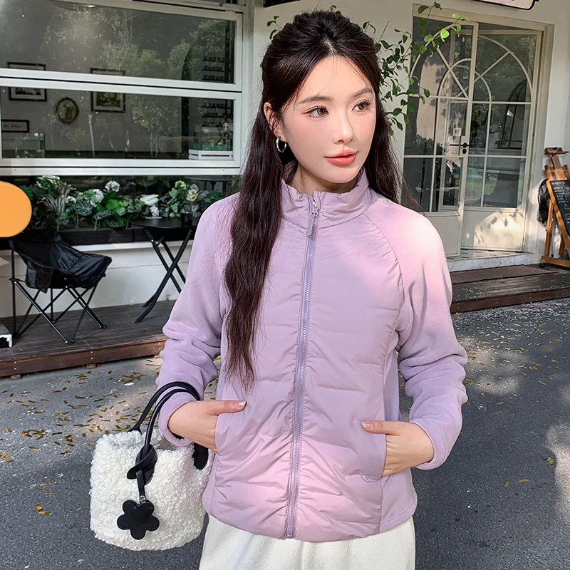 سترة رياضية جديدة للنساء في الخريف والشتاء مقاومة للبرد 90% من الصوف الأبيض للأسفل سترة دافئة للجري #2