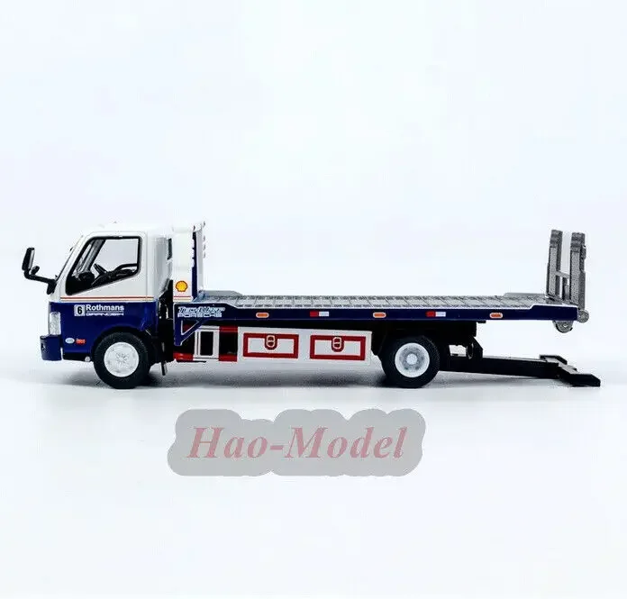 1/64รุ่นที่ไม่ซ้ำกันสำหรับ Hino 300 dutro โมเดลโลหะเหล็กหล่อรถจำลองเด็กผู้ชาย kado ulang tahun การแสดงงานอดิเรกสีฟ้า