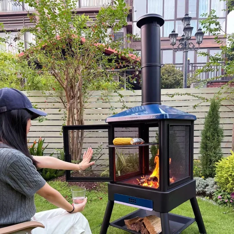 Outdoor Garden Campfire Warmer Warmer Firewood Stove, Household Barbecue