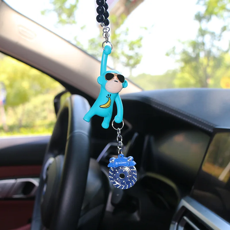 Car Pendant Decorations Sunglasses Monkey NOS Calipers Hanging Auto Interior Rearview Mirror Funny Ape Popular Accessories Gifts