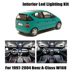 10pcs Canbus LED Interior Map Dome Light License Plate Lamp Kit For Mercedes Benz A Class W168 1997-2004 Reading Ceiling Light
