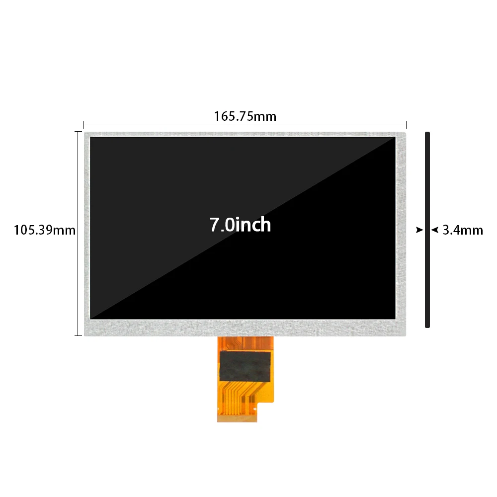 Original Innolux ZJ070NA-01B LCD HD Display Screen 75/75/70/75 For MP3 PMP 7.0 Inch LCM Module 1024×600 WSVGA 169PPI