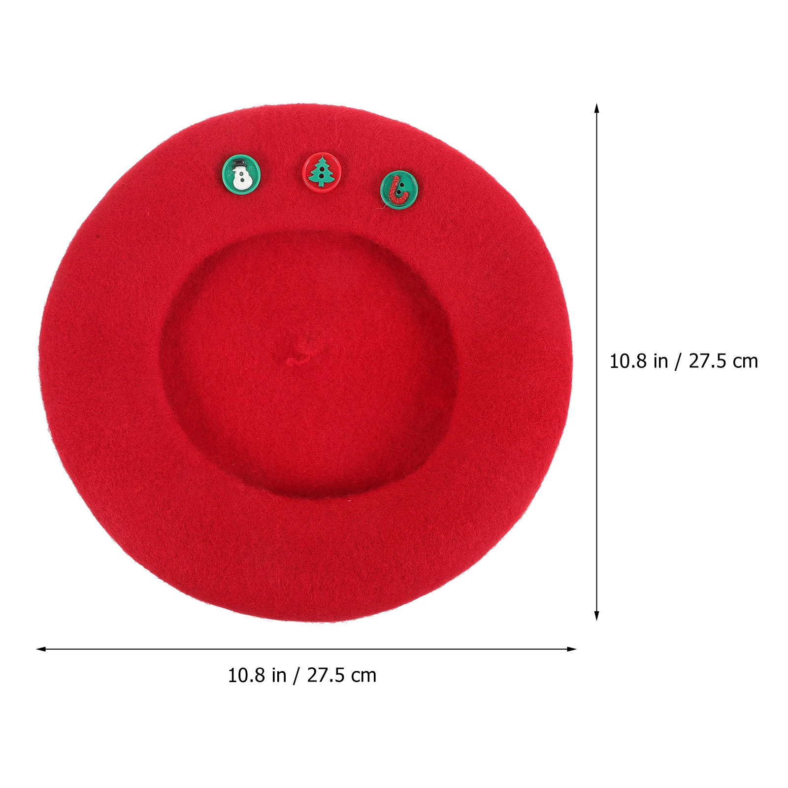 

Women Christmas Hats Wool Warm Cashmere Cap Cute Red Color Winter Party Xmas Decorative Beret For Women Fashionable Hat