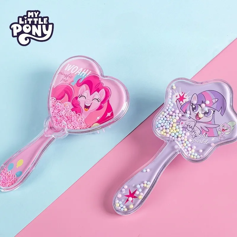 Sisir Kartun Lucu My Little Pony: Persahabatan Adalah Keajaiban, Sisir Bantal Udara Asli, Mainan Cermin Kartun, Sisir Pijat Periferal