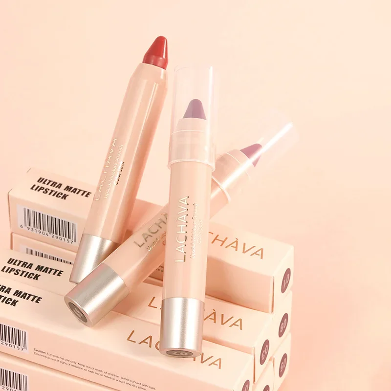 คุณภาพสูง Matte Nude สีแดงลิปสติก Lip Liner ดินสอ Contour Tint Labial แต่งหน้ากันน้ํา Non-sticky Lip Stick Lipliner ปากกา