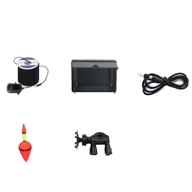 

1Set Fish Detector 5 Inch Ips Monitor Underwater Camera Fish Finder Black Sports & Entertainment