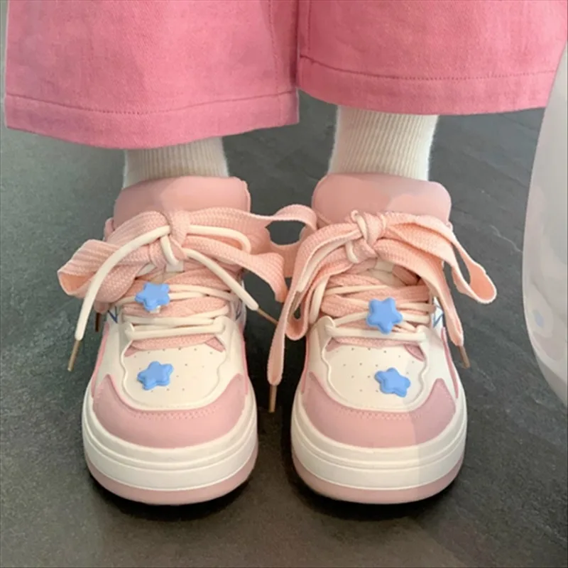Kawaii Platform Sports Shoes Women's Sneakers Tennis Female Casual Flats Spring Summer Vintage Vulcanize Cute Lolita Korean