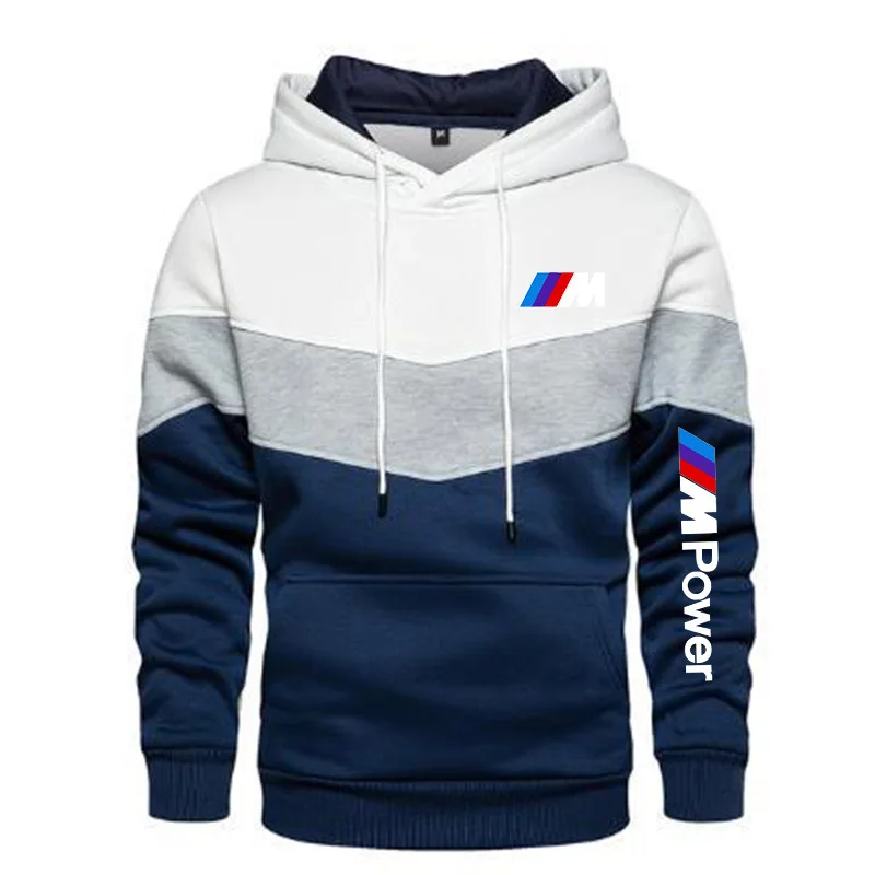 2025 BMW Car Series NewlogoMotorcycle Logo Men's Clothes Sweater Pullover Hooded Stitching