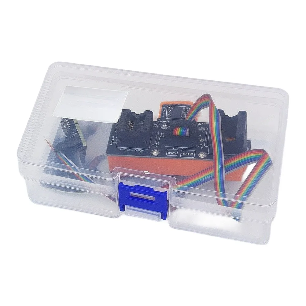 4-in-1 ZIF Programming Socket For BIOS Chip SOP8 WSON8 QDFN8 Test Adapter Board With Ribbon Cable For Firmware Flashing Tool