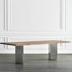 Nordic solid wood conference large board simple meal wrought iron negotiation loft long light luxury desk