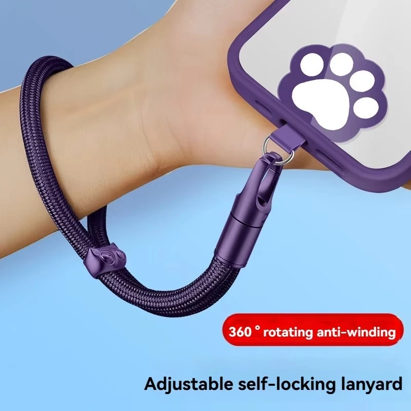 

Милые аксессуары для телефонов в виде кошачьей лапы, регулируемый ремешок, тканый ремешок с защитой от потери, универсальные короткие подвесные ремни для мужчин и женщин