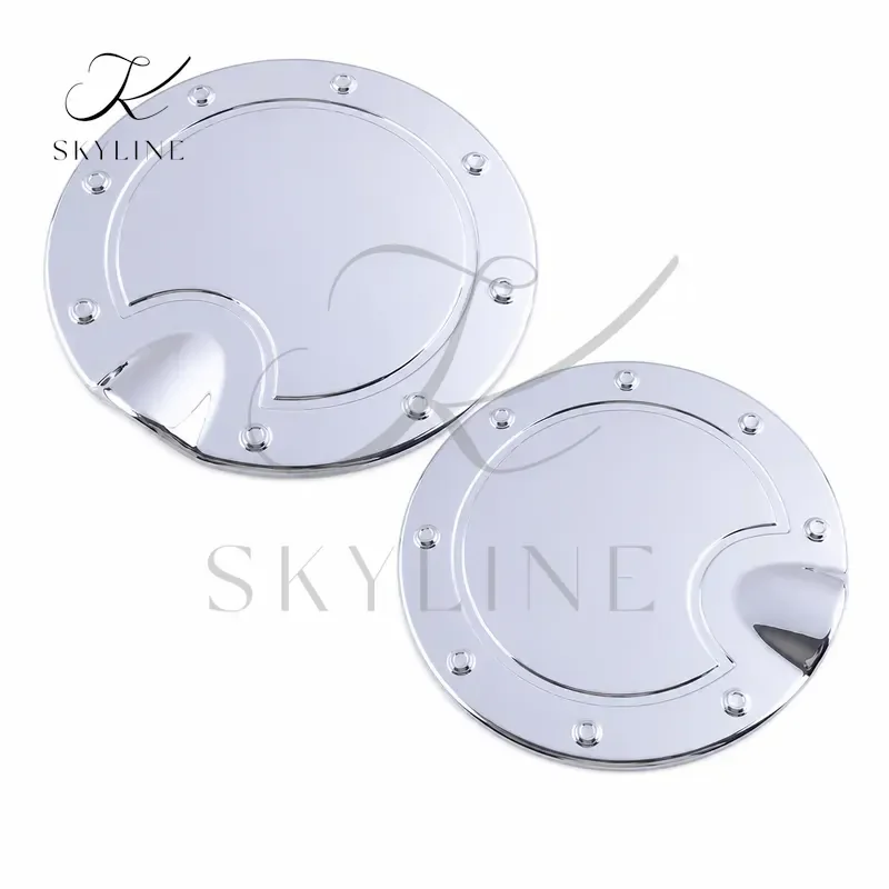 Chrome Style Fuel Tank Gas Door Cap Cover Fit For Dodge Ram 1500 2500 3500 2009-2018 ABS Material
