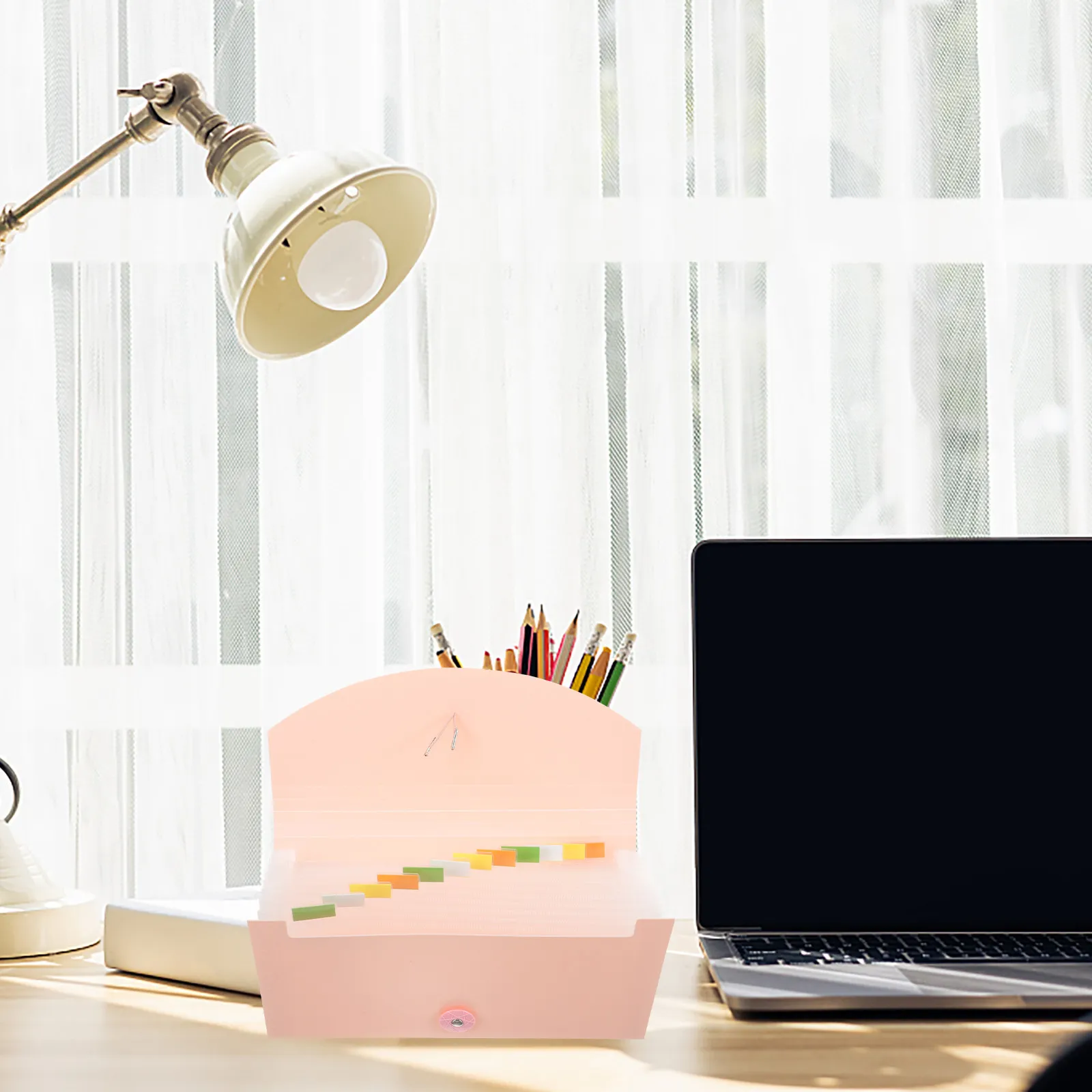 

B6 Accordion Bills Folder Portable Receipt Organizer Coupon Holder Office School File Storage Folder Large Capacity Neat Sorting