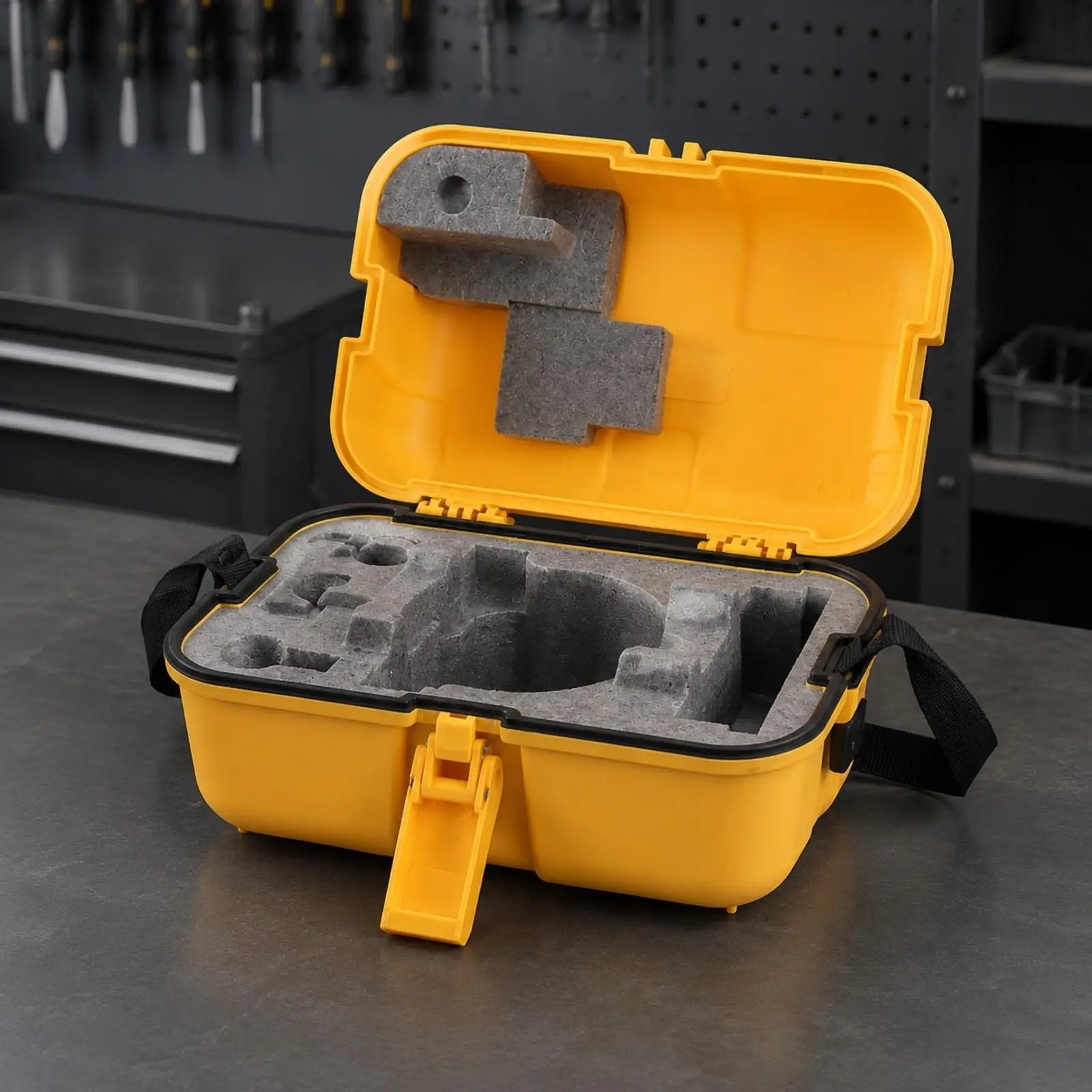 Reinforced Plastic Surveying Level Case with Foam Lined Interior for Surveyor Equipment Protection and Carry