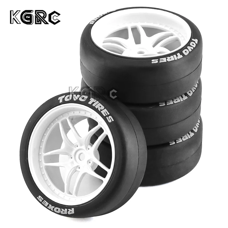 

4pcs 65mm Hard Drift Tire 1/10 RC Drift Car On Road Touring Racing Car Tyre Wheel for Tamiya TT01 TT02 XV01 PTG-2 Kyosho HPI HSP