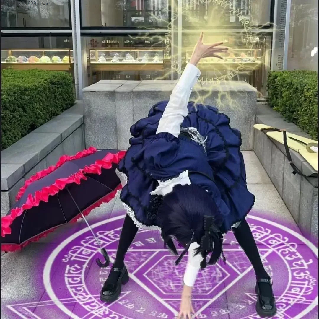 Gothic Dress Takanashi Rikka Cosplay Animation Japan Dark Stripes In The Second Disease Also Want To Fall In Love Cos Clothing