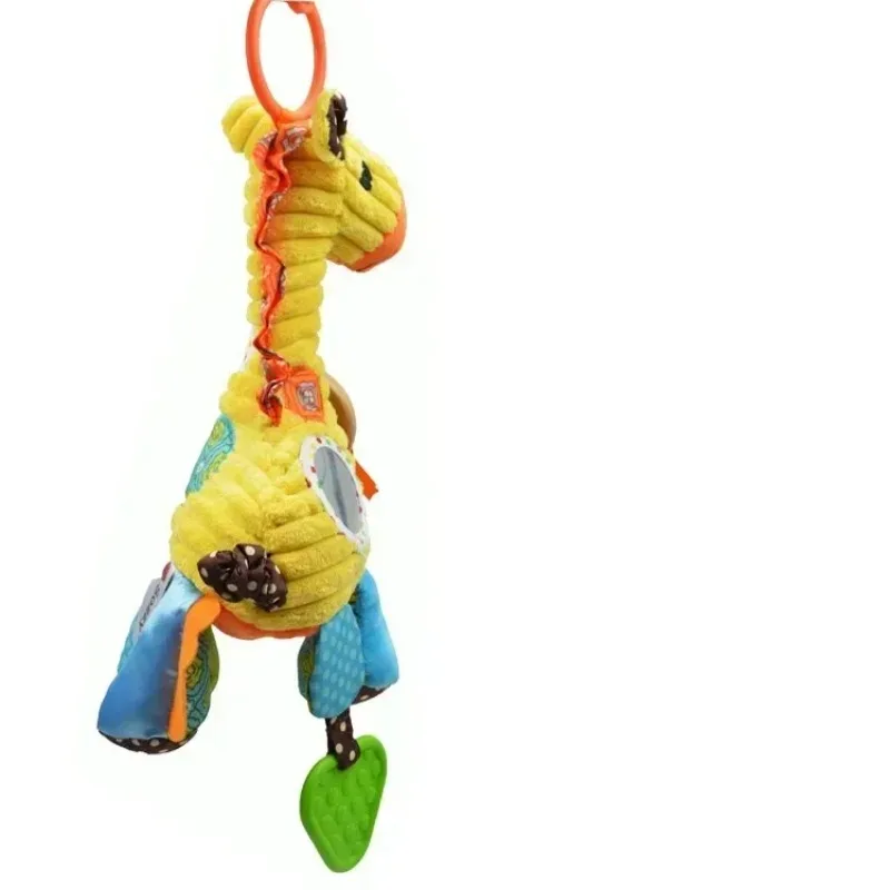 Baby Toy 100% Safe Material Giraffe Plush Doll Pull Bell Multifunctional Bed Hanging Appease Educational Teether Food