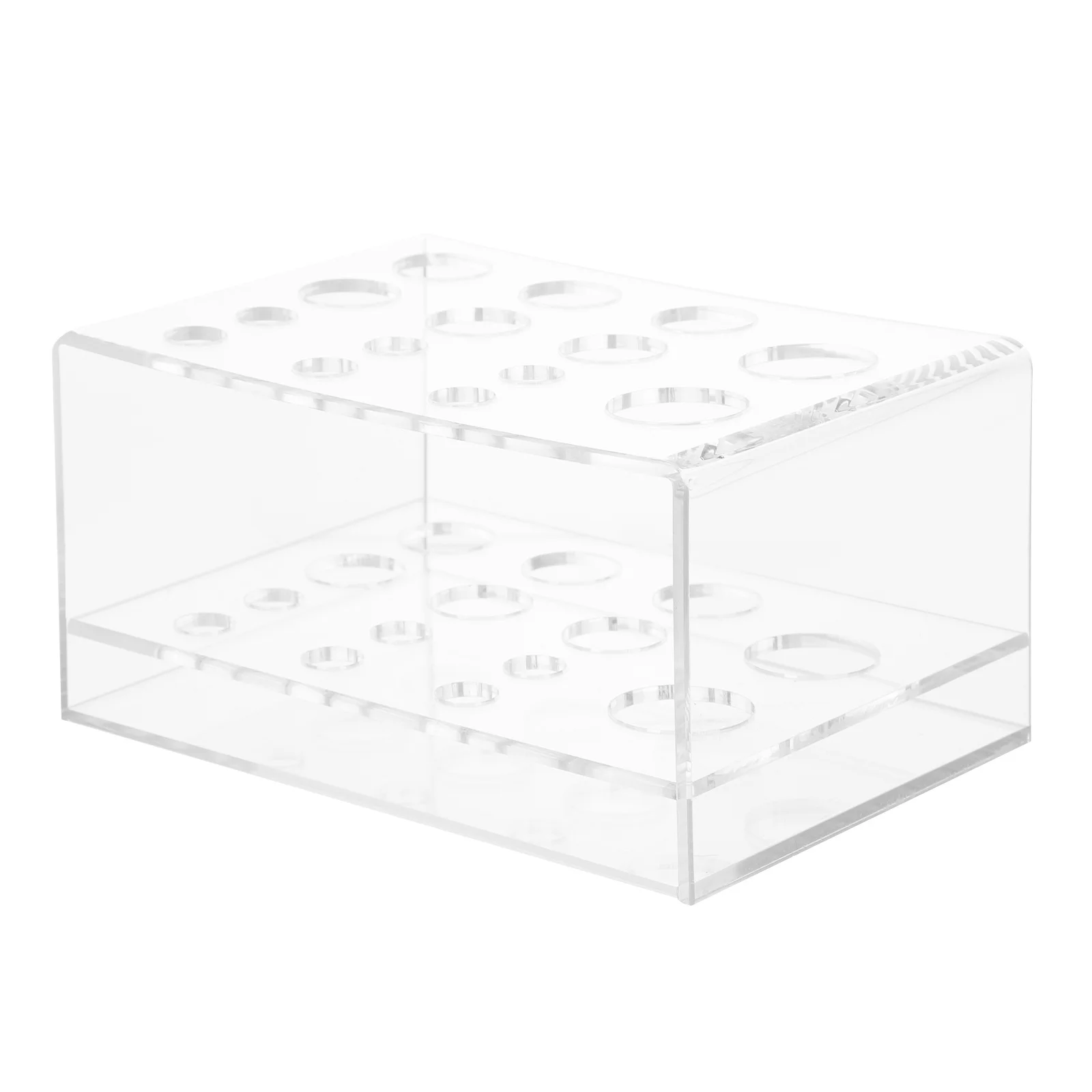 Support de rangement pour pinceaux de maquillage en acrylique, avec compartiments réglables, pour crayon à sourcils, Eyeliner, rouge à lèvres, support organisateur