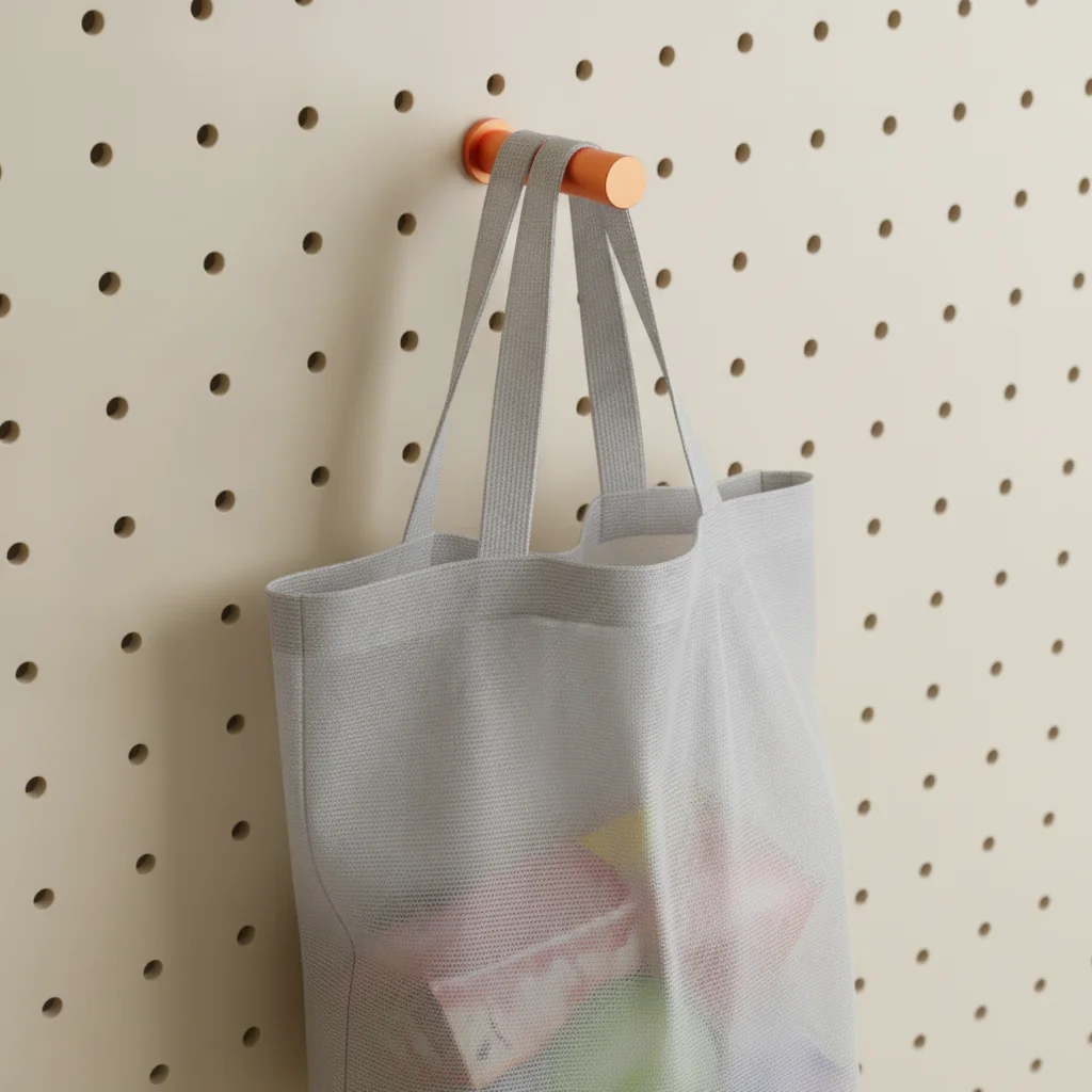 Metal Wall Pegboard Hook Embedded Insert Nuts Punch Free Pegboard Storage Hook Hanging Design Space Saving Metal Hardware Hook