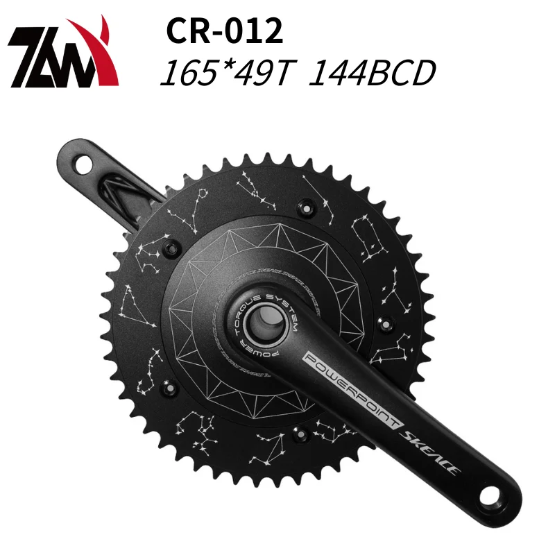 Герметичные велосипедные шатуны с фиксированной передачей 144BCD, 165 мм, 49 т, полые кованые алюминиевые односкоростные гоночные шатуны, гусеничная велосипедная звездочка