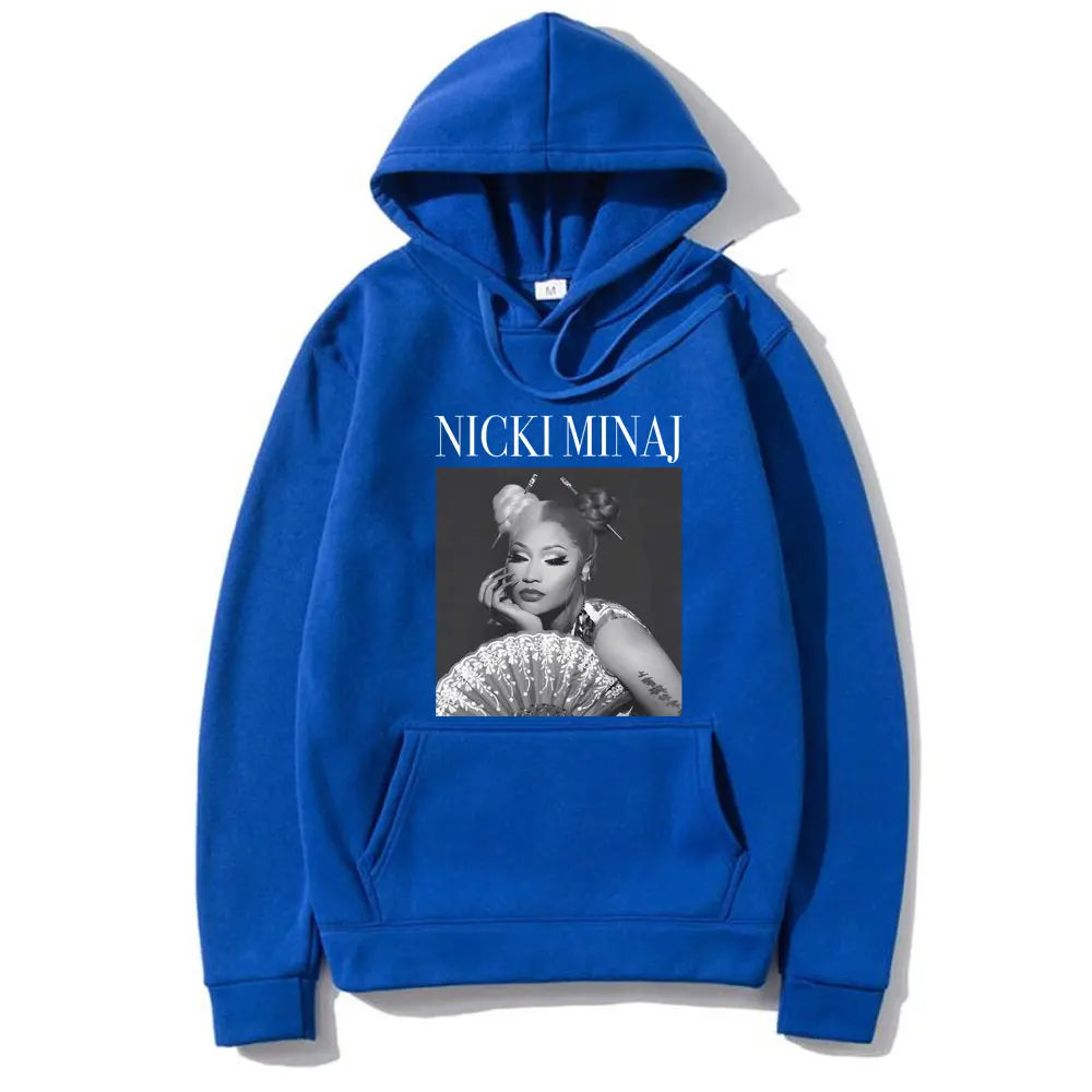 Rapper Nicki Minaj Red Ruby Da Sleeze Album Cover Print Hoodie Men Women Hip Hop Vintage Sweatshirt Unisex Fleece Cotton Hoodies