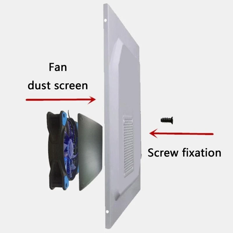 83CE 12x12cm Case Case Fan Guard Dust Guard PVC Debu Debu Memastikan Komponen Bersih
