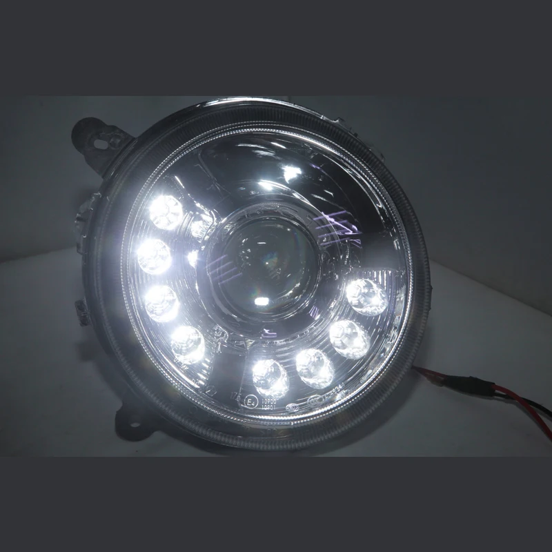 For Jeep Patriot 2011-2014 Head Light LED Angel Eyes Black Housing