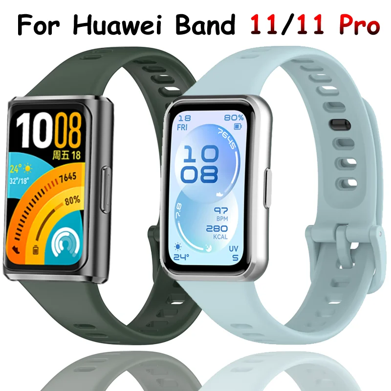 Offizielles Silikonarmband für Huawei Band 11/11 Pro Sports, komfortables Ersatzarmband, Huawei Band 11 Pro Zubehör