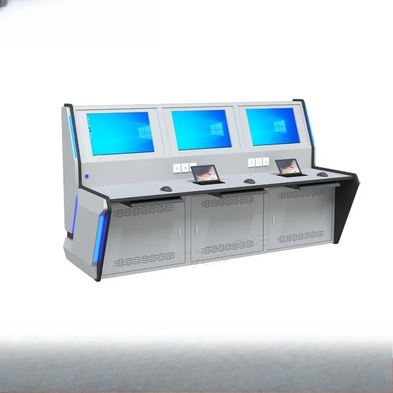 

Double triple central control room command center console single dispatch console computer desk
