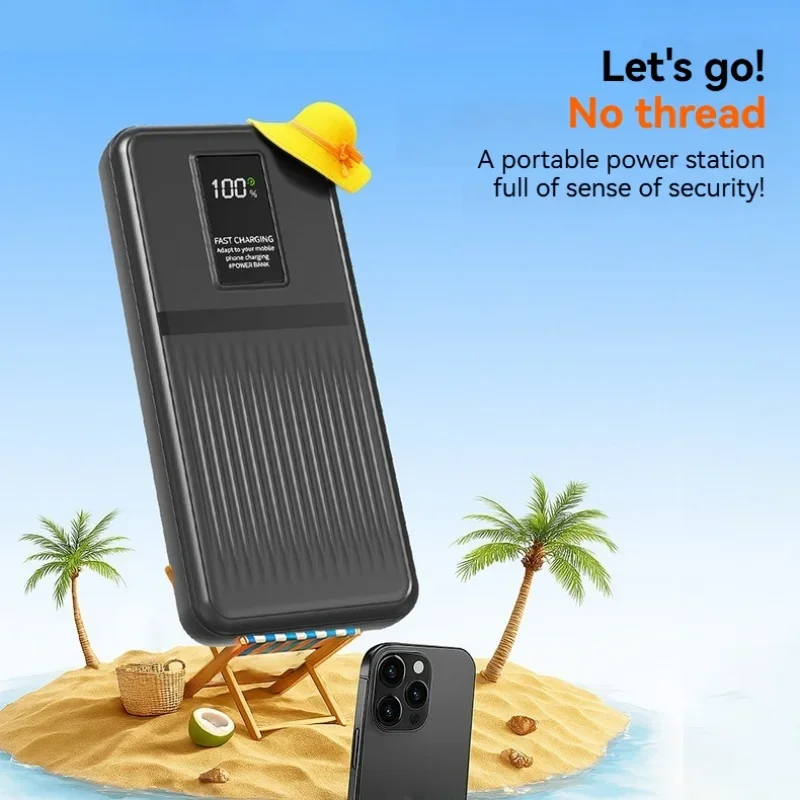 باور بانك Xiaomi MIJIA بقدرة 200000 مللي أمبير في الساعة، بطارية محمولة ذات سعة كبيرة، شحن سريع للغاية، يأتي مع كابلين للهاتف