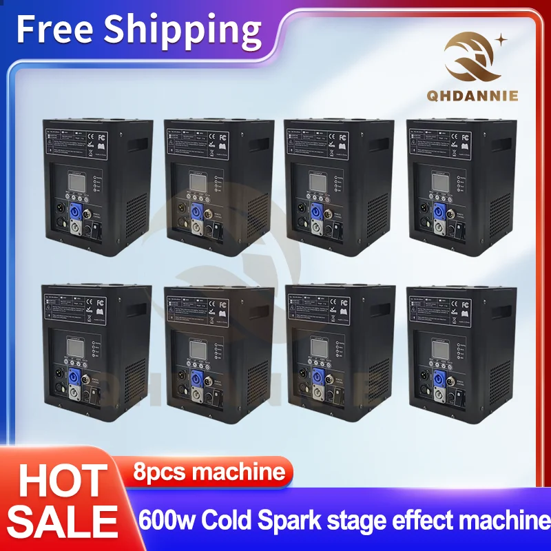 8Pcs/Lot 600W Cold Spark Machine Stage Light Firework Effect Machine Dmx T Powder DJ Bar Party Wedding Disco Ti Dust In/Outdoor