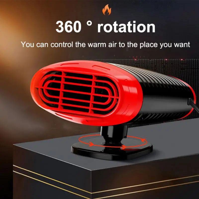 Car Heater Fan 12V Car Heater Electric Cooling Heating Auto Windshield Defroster Defogging Demister Car Anti-Fog Heater