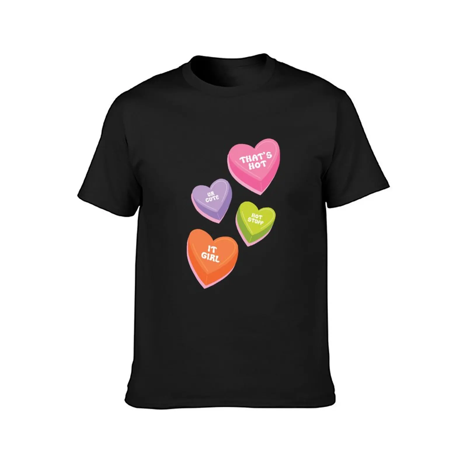 Pastel Funky Heart Candies Valentines Day Illustration T-Shirt shirts graphic tees new edition funnys slim fit t shirts for men