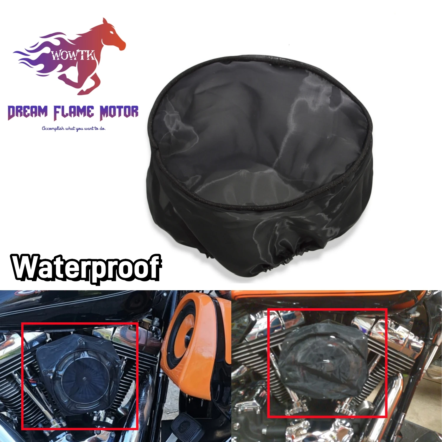 

Водонепроницаемый чехол для мотоциклов Защитный кожух воздушного фильтра от дождя Для Harley Davidson Touring Softail Road Glide Sportster Fat Boy Dyna