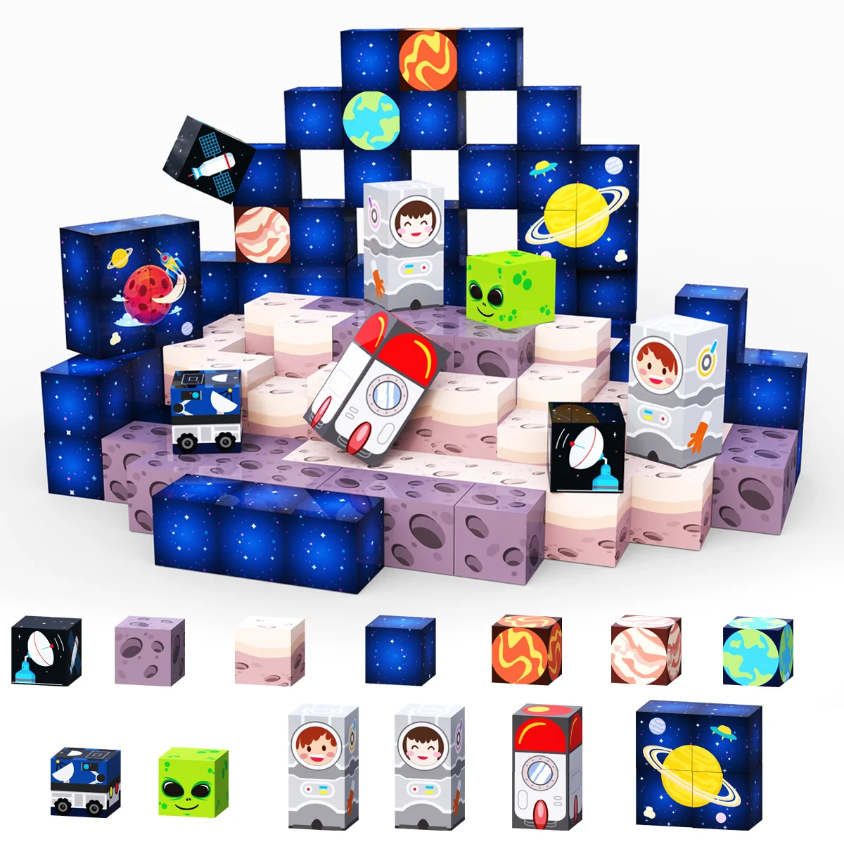 Magnetyczne klocki konstrukcyjne, zestaw magnetycznych klocków konstrukcyjnych do nauczania w klasie, zabawka edukacyjna STEM, prezenty na Boże Narodzenie, Halloween