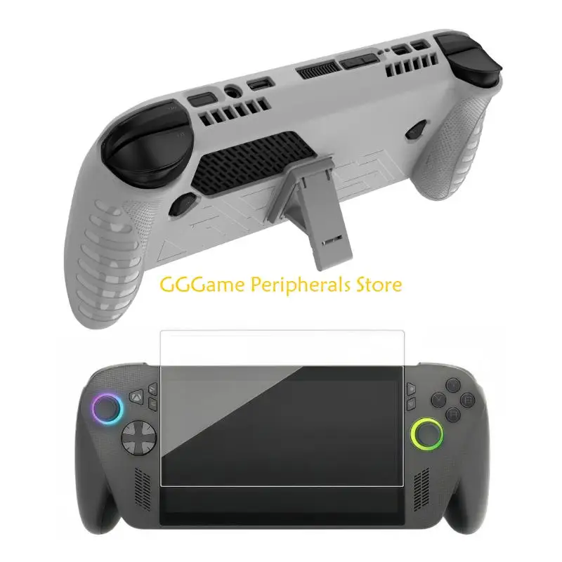 u55b-cover-ergonomica-in-morbido-tpu-e-pellicola-in-vetro-temperato-antigraffio-per-console