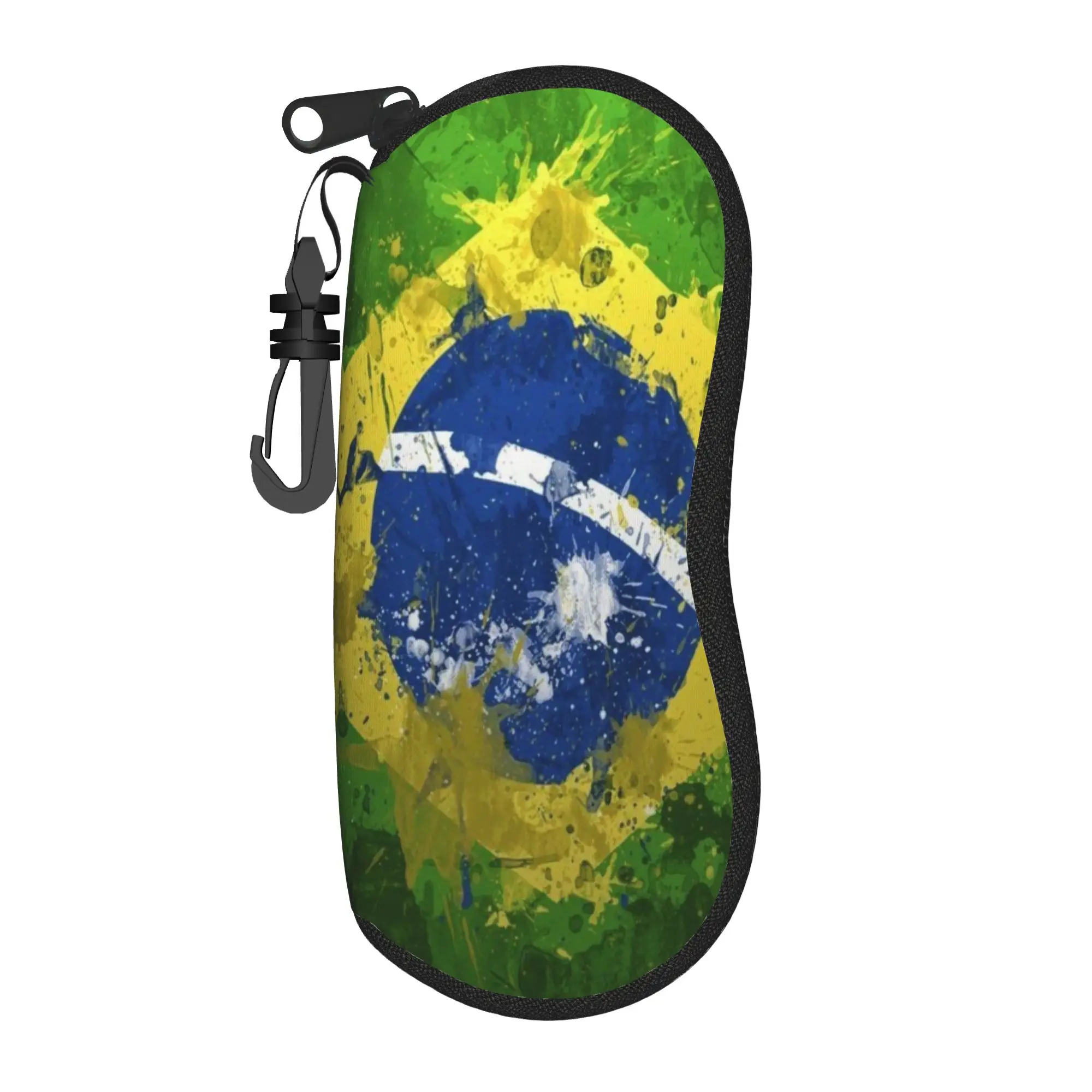 Cute Cartoon Glasses Case brasil flag Merchandise  Box  Glasses Protector Cartoon Glasses Box