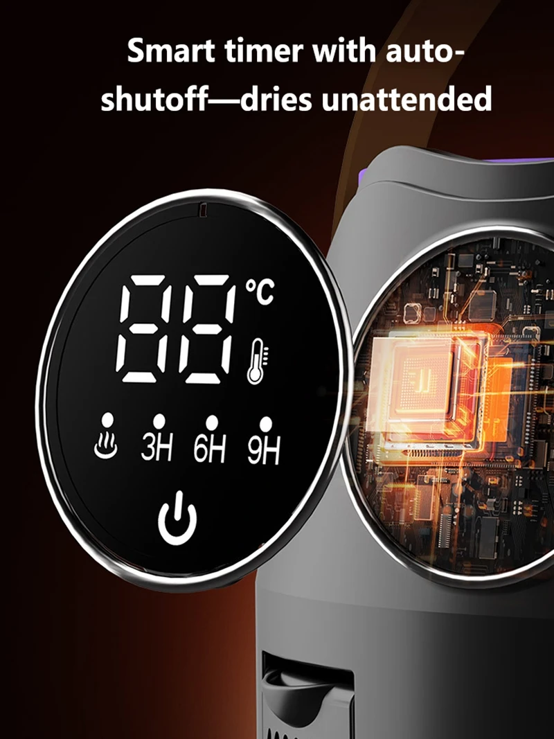 Lenovo Elektrischer Schuhtrockner, tragbar, faltbar, mit Timer, konstanter Temperatur, Entfeuchter, Stiefelwärmer, Trocknungsmaschine für Zuhause und Reisen – Detail 10
