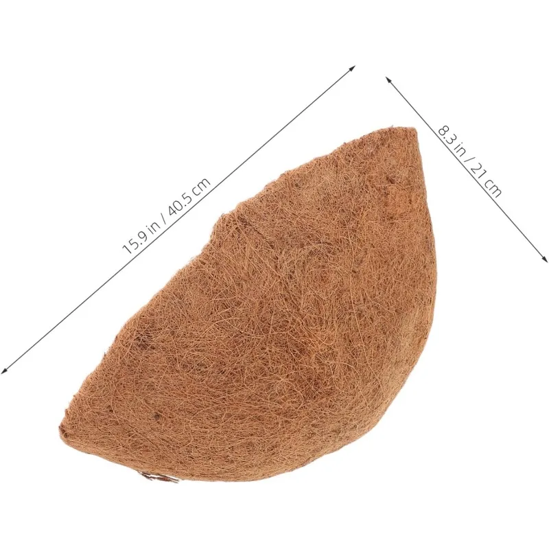 2Pc Breathable Round Coconut Palm Mat for Hanging Basket Natural Coconut Fiber Flower Planter Garden Balcony Decoration 15.9Inch