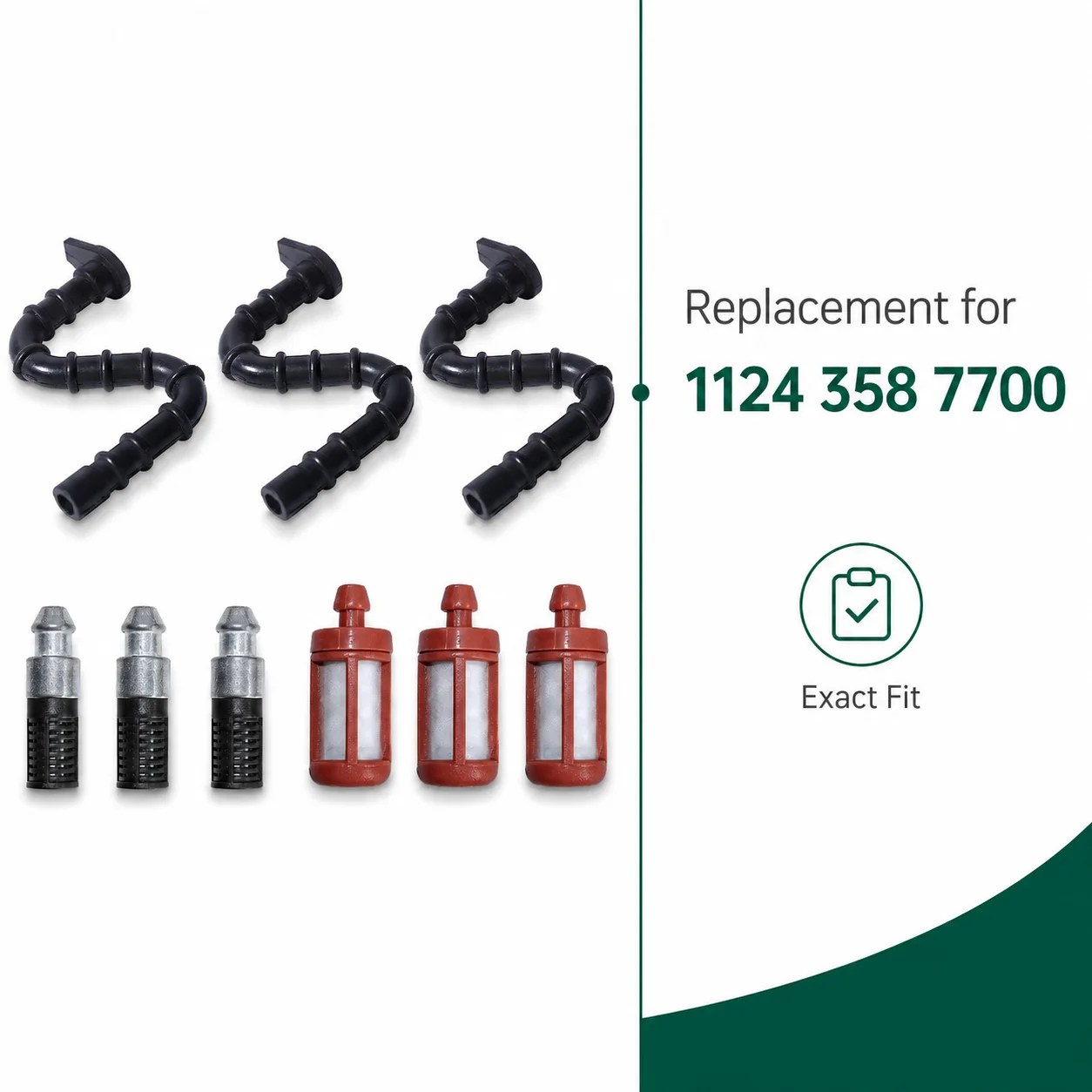 1124 358 7700 Oil Line Kit, Fuel Filter Oil Filter for Stihl MS660 MS650 MS780 MS880 TS700 TS800 Chainsaw Parts Replacement
