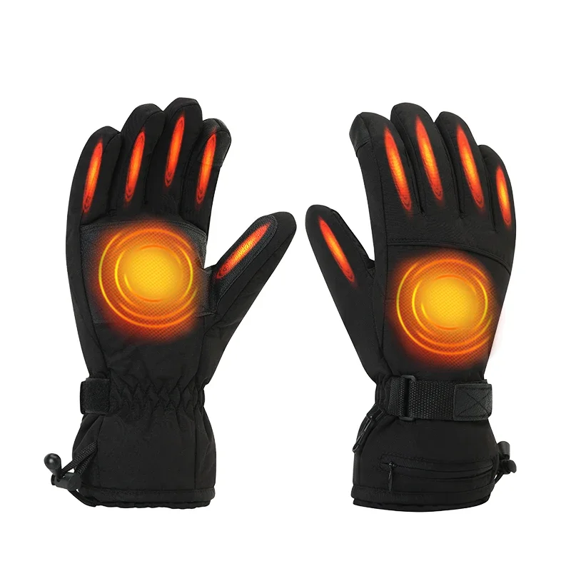 

Men and Women's Winter Ski Gloves Electric Anti-Skid Silicone Rechargeable Battery Heated Gloves